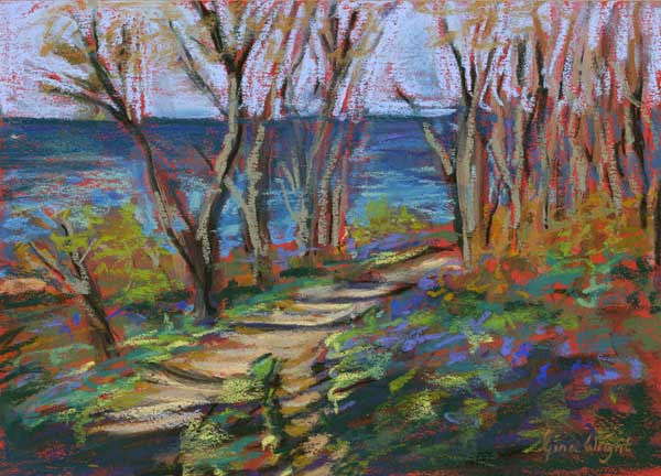 Study For Bluebells By The Sea, Pastel