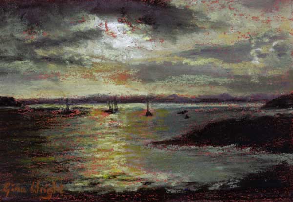 Study for Evening Light, Pastel