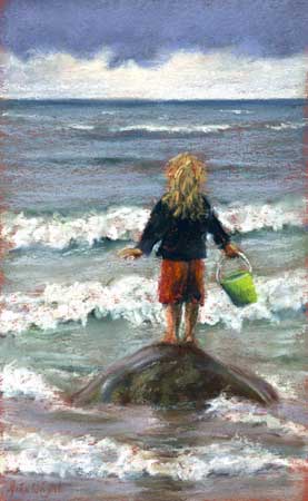 Watching The Waves, Pastel