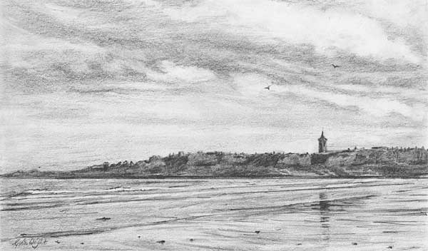 Study for West Sands, St. Andrews, Pencil